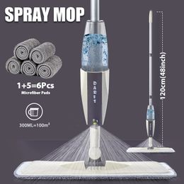 Sprayvloermop met herbruikbare microvezelpads 360 graden handvatmop voor thuiskeuken Laminaat Hout Keramische tegels Vloerreiniging 240118