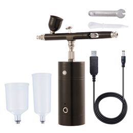 Luchtpomp airbrush set tattoo benodigdheden spuitpistool draagbare oplaadbare elektrische pen verf