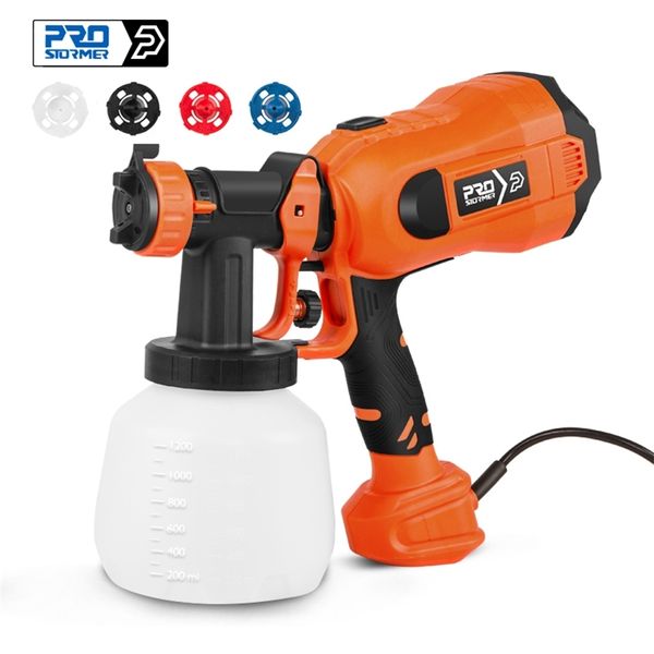 Pistolets pulvérisateurs 600W/750W Pistolet électrique 1000ml/1200ml HVLP Peinture domestique haute puissance Contrôle du débit Easy ing 4 Buses par PROSTORMER 220919