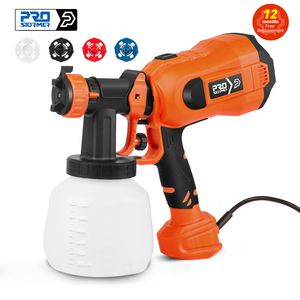 Pistolets de pulvérisation Pistolet électrique 600W/750W, 4 tailles de buses 1000ml/1200ml HVLP, peinture domestique, contrôle du débit, facile à utiliser par PROSTORMER 221118