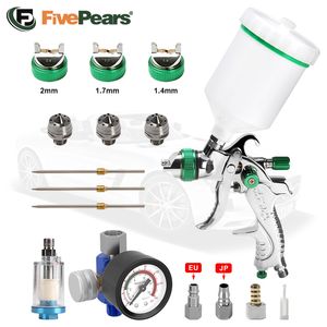 Pistolets pulvérisateurs FivePears HVLP Pistolet à peinture Outil pneumatique Buse Aérographe Kit d'accessoires professionnels Pistolet pulvérisateur professionnel pour voitures 230615