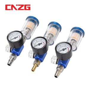 Spray Guns Gun Air Regulator Meter In-Line Oil Water Trap Filter Separator JP/EU/US Adapter Pneumatisch gereedschap voor Airbrush 221118