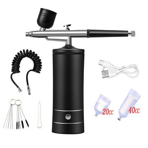 Spuitpistolen Nano Fog Mist Spuit Mini Air Compressor Kit Air-Brush Verfspuitpistool Airbrush Voor Nail Art tattoo Craft Cake 230615