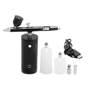 Spuitpistolen Oplaadbare USB Airbrush Kit Compressorpomp Dual Action Handheld Gun voor FX Make -up Tattoo Painting 221118