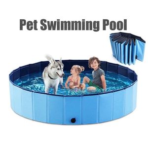 Pulverizadores 2021 Nuevo verano Piscina para perros Baños portátiles Bañera plegable Piscina Bañera Piscina portátil para perros Gatos Suministros al aire libre