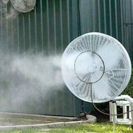 Pulvérisateurs 3M Pulvérisateur d'eau de jardin Portable Mist Fan Ring Fog Maker Système de refroidissement d'été avec buses en laiton pour nébuliseur de patio extérieur