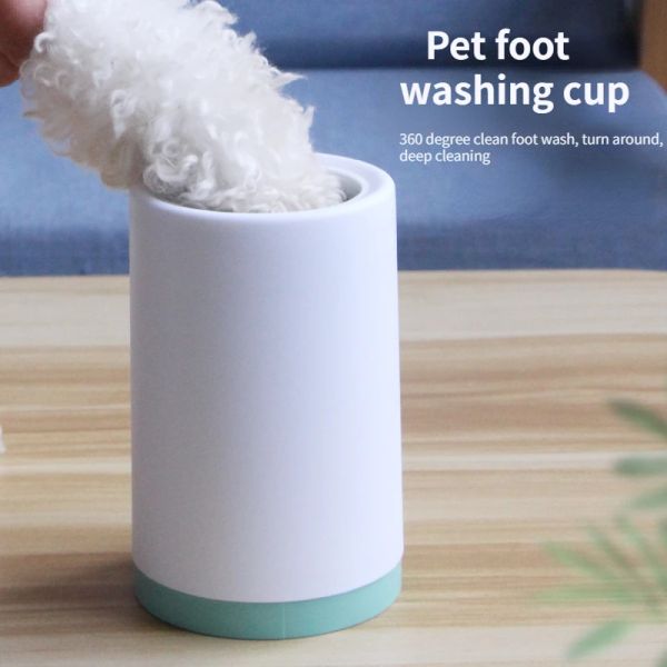 Pulverizadores Taza automática para lavadora de pies para mascotas Taza suave de silicona para pies Cubo de limpieza para pies de gato Taza limpiadora de patas de perro Limpiador manual de lavado de pies rápido