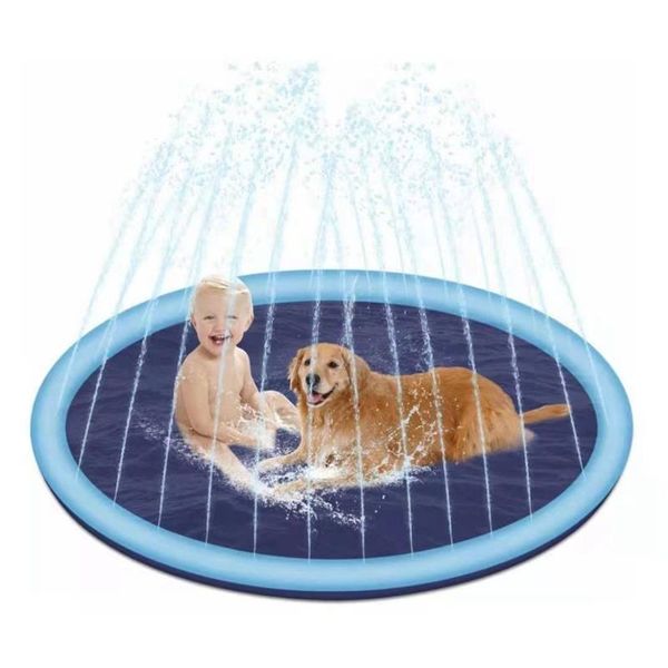 Rociadores para lavado de perros, almohadilla rociadora para mascotas, piscina, juego de verano para perros, estera refrescante para salpicaduras, fuente de jardín al aire libre