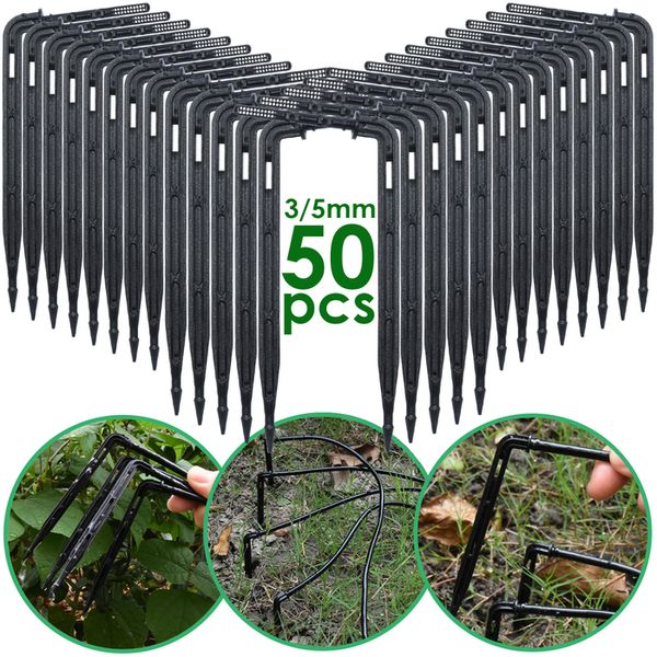 Pulvérisateurs KESLA 50PCS Bend Dripper Micro Goutte À Goutte Kit D'irrigation Émetteurs pour 35mm Tuyau Jardin Arrosage Économie Serre 230721