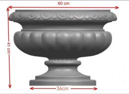 Pulvérisateurs pièces d'accessoires 60cm, plastique préfabriqué en béton, Pot de fleur, moules de jardinière, pièces d'accessoires