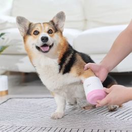 Pulvérisateur Portable pour nettoyer les pattes de chien, brosse en Silicone souple, seau de nettoyage des jambes de chat, fournitures de lavage des pieds, accessoires pour animaux de compagnie