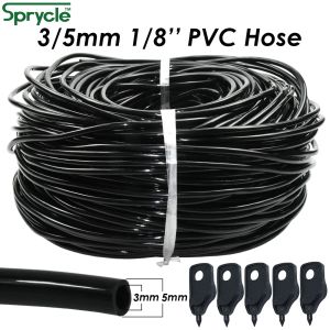 Pulvérisateurs Sprycle 10120m 3/5mm Tuyau en PVC Micro Système d'irrigation goutte à goutte avec perforateur 1/8 '' Tuyau de jardin Tuyau Flèche Dripper Plantes Serre