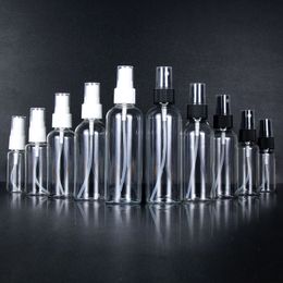 Pulvérisateur 30 ml bouteille en plastique pet split bouteille parfum bouteille vide fine brume côté vaporisateur transparent échantillon bouteille vaporisateur