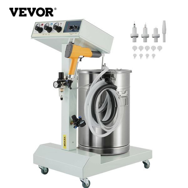 Spraypistolen VEVOR 45L Machine de revêtement en poudre électrostatique 40W 50W WX101 WX958 pour la pulvérisation de matériel industriel pièces automobiles équipement de sport