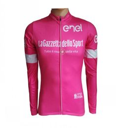 printemps 2020 pro girode italie italia équipe rose maillots de cyclisme à manches longues vêtements de vélo VTT Ropa Ciclismo maillot de vélo only8274312