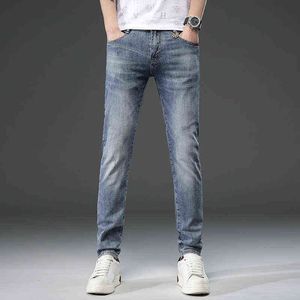 Printemps 2022 et Summer des jeans pour hommes Blue Boutique Simple Medium Micro Elastic Small Straight Jean