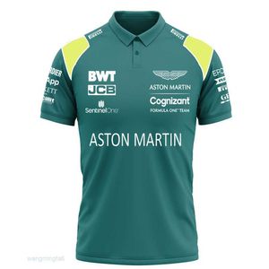 Printemps 2024 Sweats à capuche pour hommes Ensembles de couettes pour hommes 2023 Aston Martin F1 Racing Polo à manches longues court Chemise commémorative Vêtements périphériques