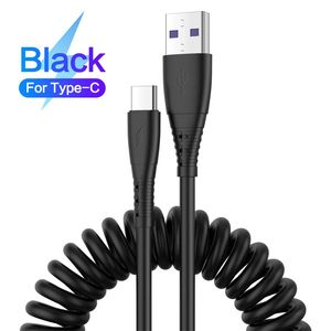 Câble USB de charge rapide printemps 3A pour iPhone 15 14 13 12 11 Pro Max pour samsung S23 câble de données rétractable câble de données de téléphone de 1.5 m