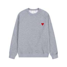 Primavera y otoño 2024 Nuevos productos Cuerpo de suéter de suétil de capucha con capucha de la tripulación de mujeres Retro Simple Heart Patrón bordado Sports Sports Top