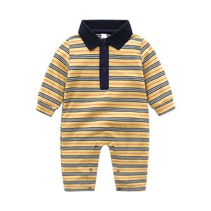 Lente en herfst babykleding casual lange mouwen gestreepte jongen meisjes pasgeboren baby romper 0-3 maanden