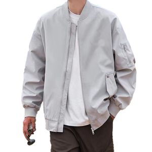 Lente en herfst honkbalkleding 2024 nieuwe modetrend casual effen kleur jas losse knappe stormjas forenzenjas