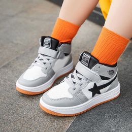 Printemps et automne enfants chaussures de sport enfants mode chaussures décontractées filles baskets montantes garçons école chaussures de basket-ball 210713