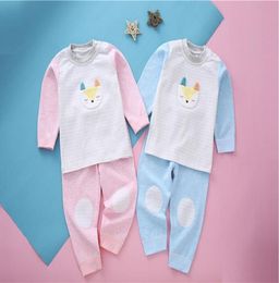 Spring and Automn Children039S Pants hauts hauts ensembles Baby Cotton Ningle Babilly Souswear Qiuyi Qiuku Hommes and Women Round CO3686479