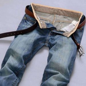 Jeans de printemps et d'automne, jeans pour jeunes hommes, jeans amples pour hommes, coupe slim, pantalons tubes droits, pantalons longs, style tendance taille moyenne