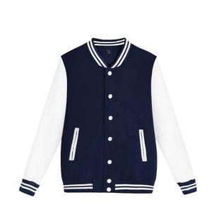 LIANSHUO – veste de sport décontractée pour hommes et femmes, col en V, chemise haute, couleur unie, uniforme de Baseball avec boucle, printemps et automne, 240320