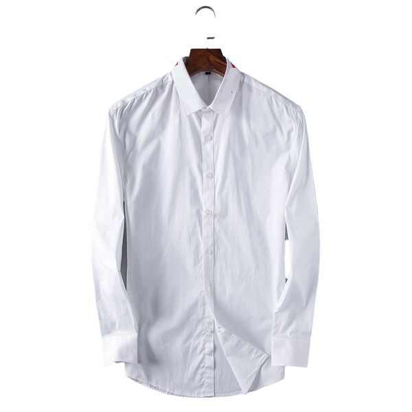 Printemps et automne chemise à manches longues chemise bleue pour hommes haut de gamme sans repassage version coréenne de la tendance chemise multicolore à manches courtes