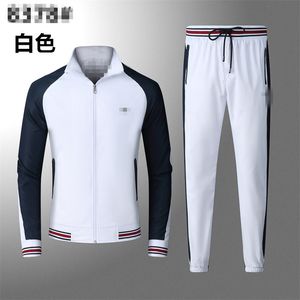 Spring and Automne Luxury Move Men's Hooded Sports Casual Casual Zipper Cardigan Broide Broidered Vestes et Pantal