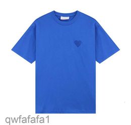 Primavera e autunno Amis Designers da donna di lusso in puro cotone Moda per il tempo libero Trend Semplice t-shirt classica Ya5z H8n9