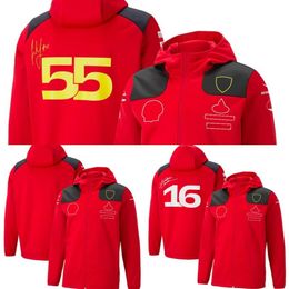 Printemps et automne nouvelle veste F1 2023 Formule 1 Team Racing Suit à capuche sweat à capuche avec fermeture éclair complète veste pour homme coupe-vent W272V