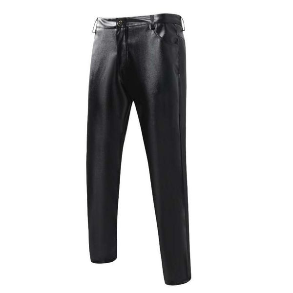 Printemps et automne nouveau produit vente chaude mode européenne et américaine pantalons en cuir décontractés vêtements de Performance pantalons en cuir pour hommes