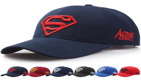 Printemps et automne Nouveau style Sunshade Hat Men and Women Lovers Superman Baseball Cap Fashion Golf Cap3469076