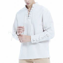 Printemps et automne nouvelle tendance décontracté hommes pirate avec rétro steampunk gothique viking plage hip hop doublure top 01WQ #