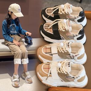 Fashion Baby Designer Kids Sneakers Teuter Girl Shoes Children Yougn Girls Plaid Breathable Sport Shoe Outdoor Maat EUR26-36
