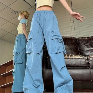 Pantalon de travail à jambes larges pour femmes, ample, blanc cassé, américain, nouvelle collection printemps et automne 2024