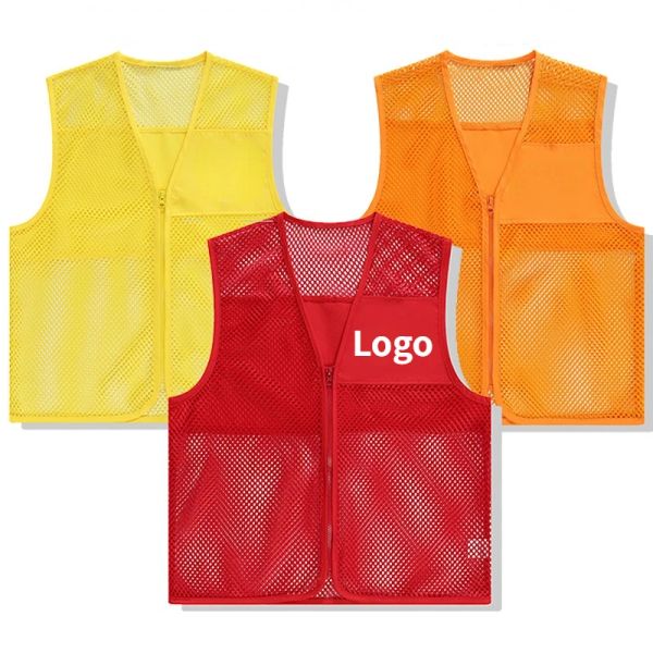 Primavera y verano Mase transpirable Mesh Completo Voluntario Vestenco Mujeres y hombres Logotipo de logotipo de los hombres LOGO LOGO Ropa de trabajo