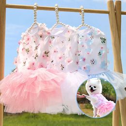 Lente en zomerhond tutu jurk huisdier kleding bruiloft rok puppy kleding accessoires chihuahua Yorkie 240411