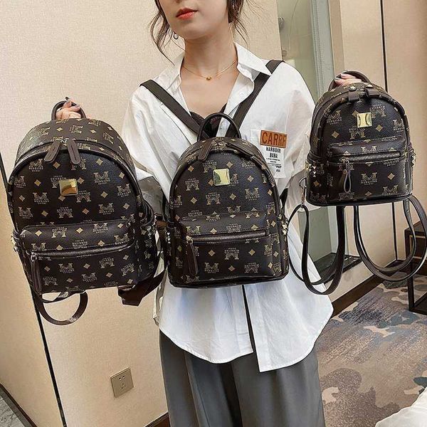 Primavera y verano nueva moda coreana bolso de estudiante impreso Mini mochila pequeña bolso de mujer