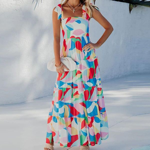 Vestido de columpio grande para mujeres de primavera y verano