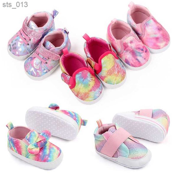 Printemps Automne 0-1 Ans Bébé Chaussures Décontractées Intérieur Semelle Souple Bébé Premiers Marcheurs Infant Toddler Petites Filles Rose Chaussures L230518