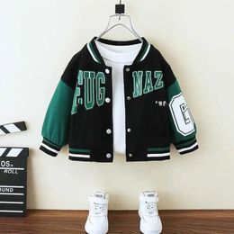 Printemps automne veste de baseball grands enfants garçons vêtements de mode pour adolescents filles cardigan 2 à 8 enfants vêtements d'extérieur manteaux à capuche 231228