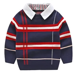 Printemps automne garçons Cardigan pull tricoté rayé pull enfant en bas âge enfants à manches longues pull enfants mode chandails vêtements