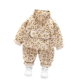 Lente Herfst Kinderen Mode Kleding Baby Jongens Meisjes Jas Broek 2 Stukssets Kinderen Peuter Kleding Baby Katoenen Trainingspak 240104