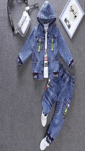 Spring Autumn Cowboy Boy set Nouveaux vêtements de mode de version coréenne 2021 pour les adolescents beaux enfants décontractés039s Clothi7056176