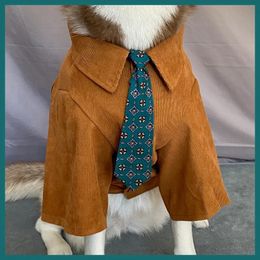 Spring Automn Dog Shirt Schnauzer Corgi Samoyed Husky Labrador Golden Retriever Border Collie Vêtements Big Big Dog Clothes 240524