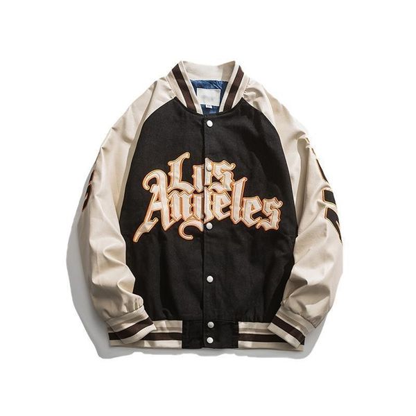 Primavera otoño bordado chaqueta de béisbol abrigo de mujer pareja de hombres bombardero unisex novio estilo varsity hiphop calle 210923