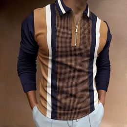 Printemps automne Design de mode col Polo pour hommes vêtements décontractés et sociaux qualité coton hommes sweats